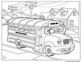 Bus Coloring School Pages sketch template