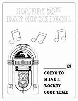1950s Sock Hop School Coloring Days Scholastic sketch template