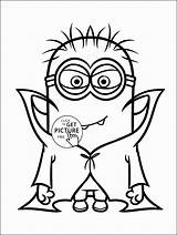 Halloween Coloring Pages Vampire Kids Minion Printables Printable Scary Minions Boys Pdf Cool Girl Peppa Drawing Wuppsy Kid Pig Cartoon sketch template