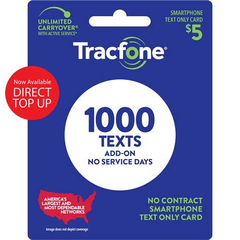 Tracfone 5 Text Only Prepaid Plan 1000 Texts Direct Top Up Walmart