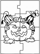 Coloring Puzzles Halloween Puzzle Pages Printable Funnycoloring Worksheet Clipart Witch Kids Color Library Advertisement sketch template