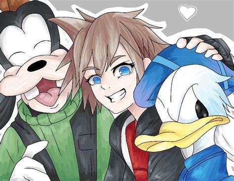 Sora Donald And Goofy Kingdom Hearts Amino