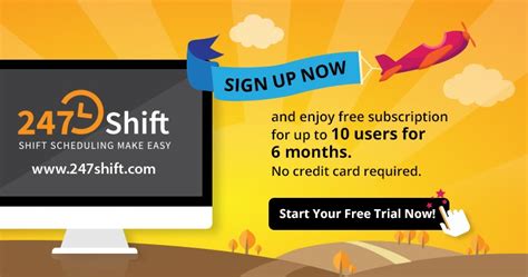 sign    trial  shift shift scheduling  easy start   trial