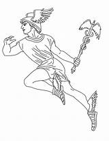 Hermes Mythologie Mythology Grecque Coloriages Mitologia Meilleures Colorkiddo Danieguto sketch template