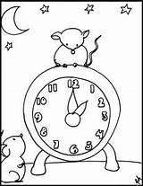 Hickory Dickory Dock Rhymes sketch template