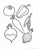 Vegetables Vegetable Coloring Pages sketch template