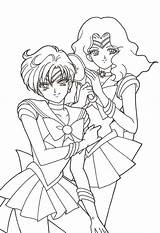 Sailor Coloring Moon Pages Uranus Neptune Anime Colouring Printable Crystal Tattoo Visit Books Manga Kitty Hello Site sketch template