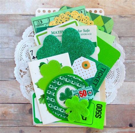 st patricks day ephemera pack vintage ephemera  etsy st