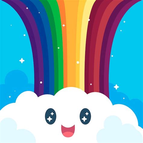 cute rainbow  vector