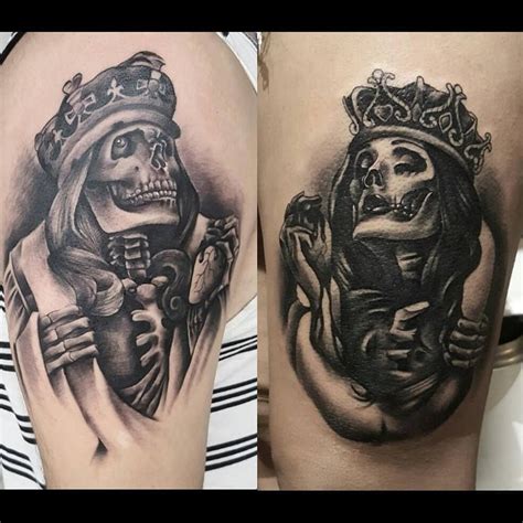 King And Queen Couple Tattoo Matching Couple Tattoos