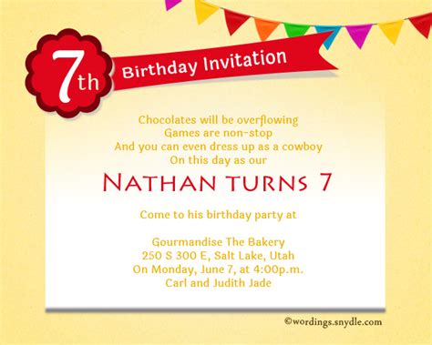 birthday party invitation wording wordings  messages