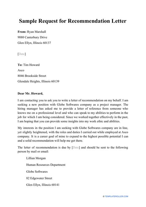 breathtaking tips     recommendation letter template