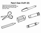 Coloring Pencil Case Worksheets Colouring Pages Esl Eslkidstuff Chainimage Cases Template Pdf Resources sketch template