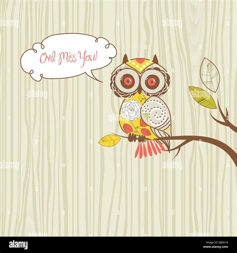 cute vector owl owl   card stock vector image art alamy