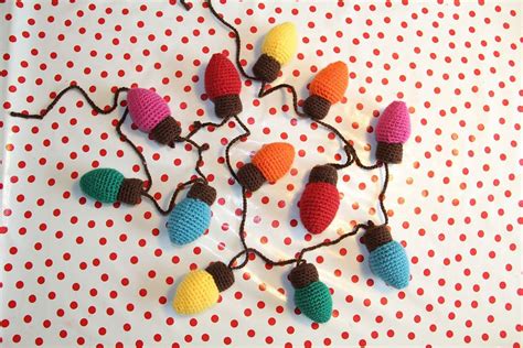 crochet pattern christmas lights garland crochet christmas lights