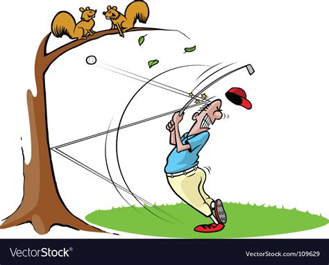 cartoon golfer royalty free vector image vectorstock