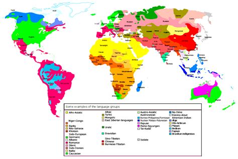 This Is A Map Of The Language Families Of The World Indo European Is