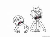 Rick Morty Coloring4free sketch template