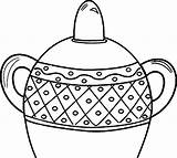 Coloring Egyptian Vase Wecoloringpage sketch template