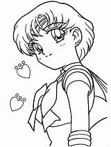 Coloring Sailor Mercury Pages Moon セーラー ぬりえ ムーン マーキュリー 塗り絵 Popular Library 保存 sketch template