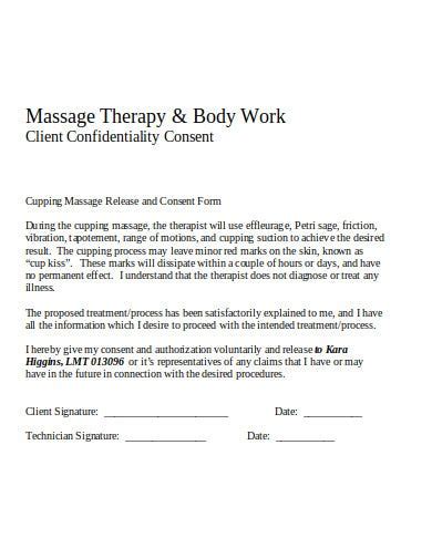 massage consent form templates