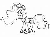 Celestia Coloring Princess Pages Getdrawings Mlp sketch template