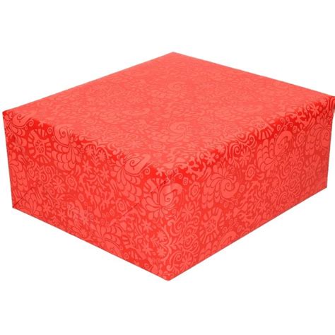 inpakpapiercadeaupapier rood met motief    cm cadeauverpakking kadopapier blokker