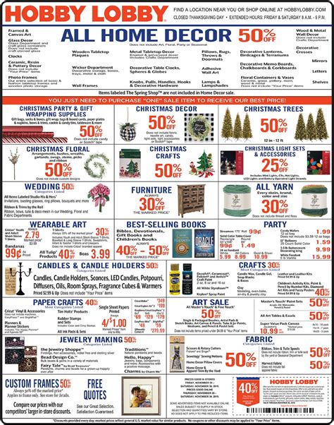 hobby lobby current weekly ad   frequent adscom
