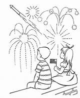 Coloring Fireworks Independence Coloringhome Xcolorings sketch template
