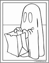 Halloween Coloring Pages Printable Treats Kids Trick Treat Spiders sketch template