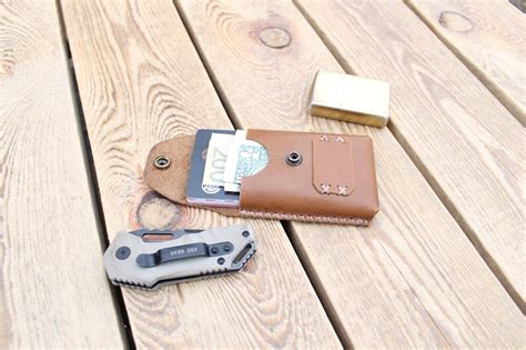 wallet pattern template leather minimalist wallet etsy