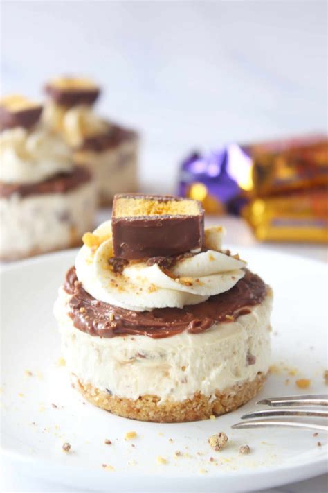 mini crunchie cheesecake