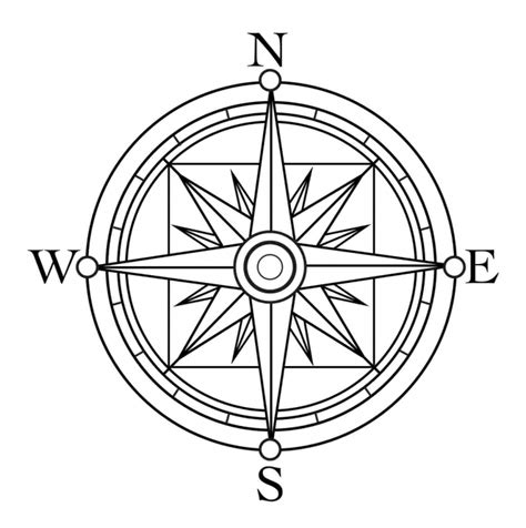 compass rose coloring page worksheets worksheets