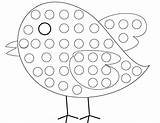 Dot Coloring Pages Do Marker Polka Printable Color Bird Getcolorings Getdrawings Colorings sketch template