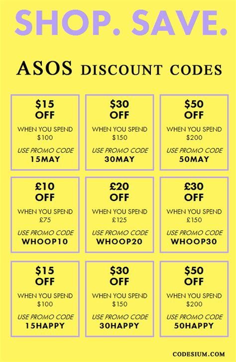 current discounts  promo codes  asos   asos discount code asos discount