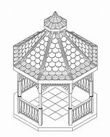 Gazebo Drawing Model Getdrawings sketch template