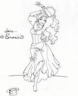Esmeralda Digitalized Ausmalen Gitana Prinzessinnen Bauchtanz Danza Glöckner sketch template