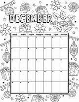 Calendar December Coloring Printable Christmas Pages Colouring Kids Calendars Print 2021 November Calender Month Children Blank Woo Jr Hello Templates sketch template