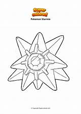 Pokemon Starmie Ausmalbild Coloriage Dibujo Intelleon Supercolored sketch template