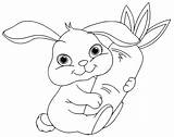 Rabbit Coloring Children Pages Kids Color Funny Printable Print sketch template