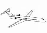 Coloring Pages Airliner Airplanes Printable Categories sketch template