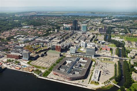 aerophotostock almere luchtfoto stadscentrum en stationsgebied