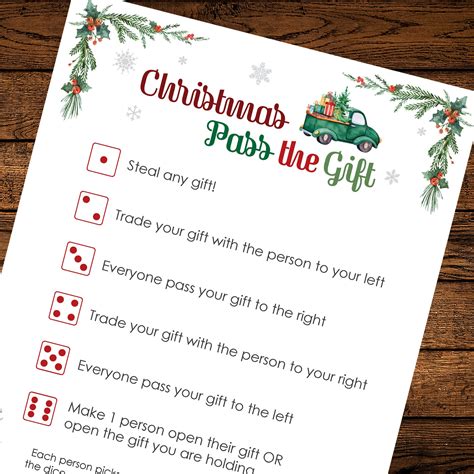 christmas pass  gift printable game etsy canada