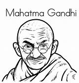 Mahatma Gandhi Colorir sketch template