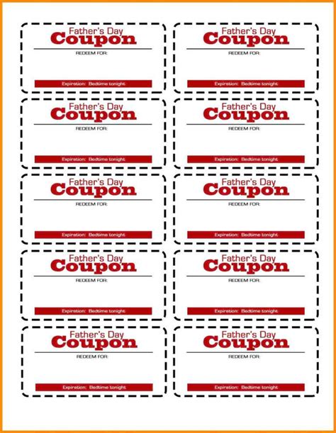 blank coupon template  verypageco  love coupon template  word professional