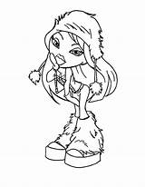 Bratz Coloring Pages Doll Winter Barbie Girls Brats Book Fashion Sasha Colouring Printable Princess Drawing Clipart Season Cute Kids Library sketch template