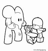 Pocoyo Coloring Elly Pato Colouring Pages Gif Print Sick Friends sketch template