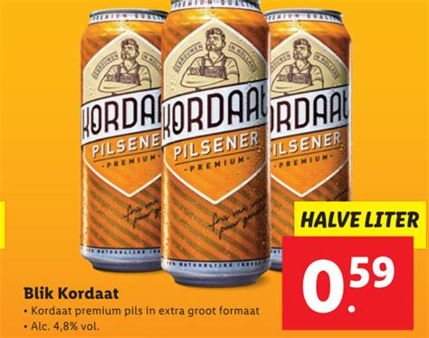 kordaat blikje bier folder aanbieding bij lidl details