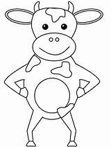 Coloring Cow Pages Cows Printable Animals Print Template Cow4 Clipart Standing Mammals Preschoolers Kids Proudly Animal Popular Coloringhome Advertisement Coloringtop sketch template