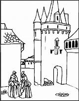 Ausmalbilder Schlosser Burgen Animaatjes sketch template